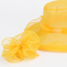 Load image into Gallery viewer, Women Spring and Summer Wide-brim Organza Hat Beach Folding Sun Hat