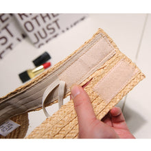 Load image into Gallery viewer, Women Outdoor Pasteable Adjustable Visor Straw Weaving Hat