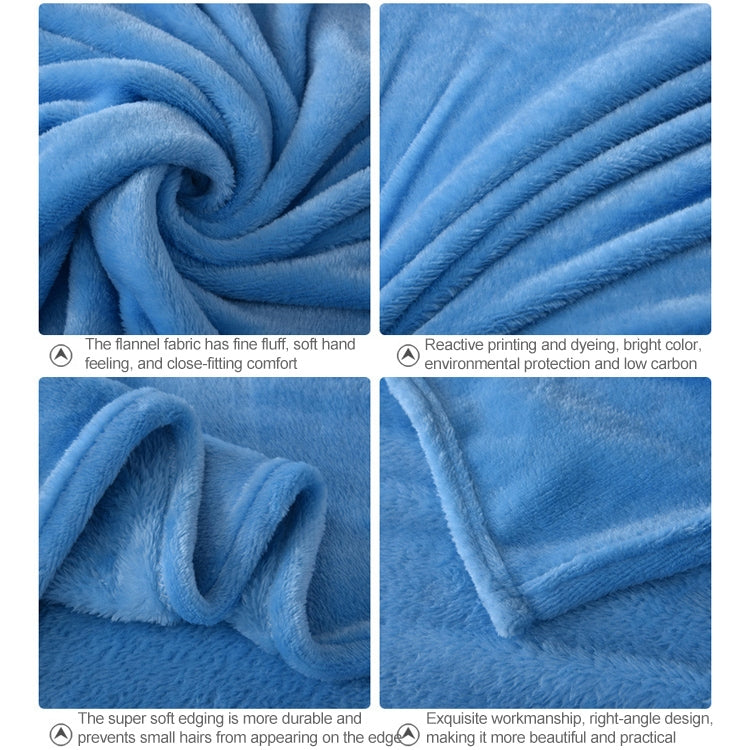 Solid Color Flannel Coral Fleece Blanket Super Soft Plaid Coverlet Sofa Cover Winter Warm Sheets Easy Wash Faux Fur Blankets, 200X230cm, 70x100cm