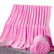 Load image into Gallery viewer, Solid Color Flannel Coral Fleece Blanket Super Soft Plaid Coverlet Sofa Cover Winter Warm Sheets Easy Wash Faux Fur Blankets, 200X230cm, 70x100cm
