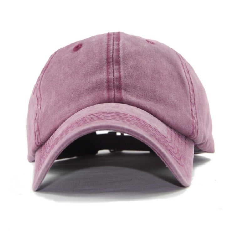Women Solid Color Washable Purified Cotton Baseball Cap Hip Hop Hat