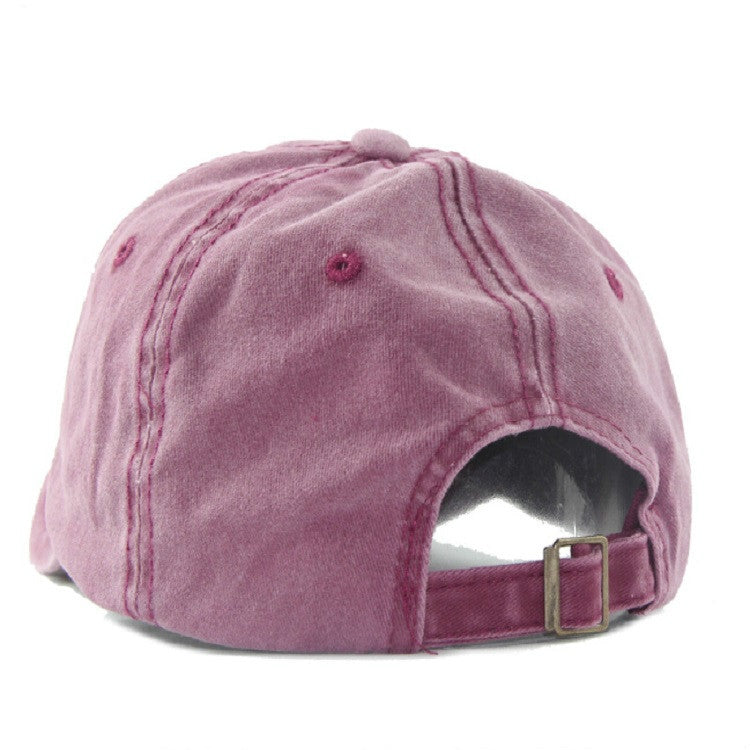 Women Solid Color Washable Purified Cotton Baseball Cap Hip Hop Hat