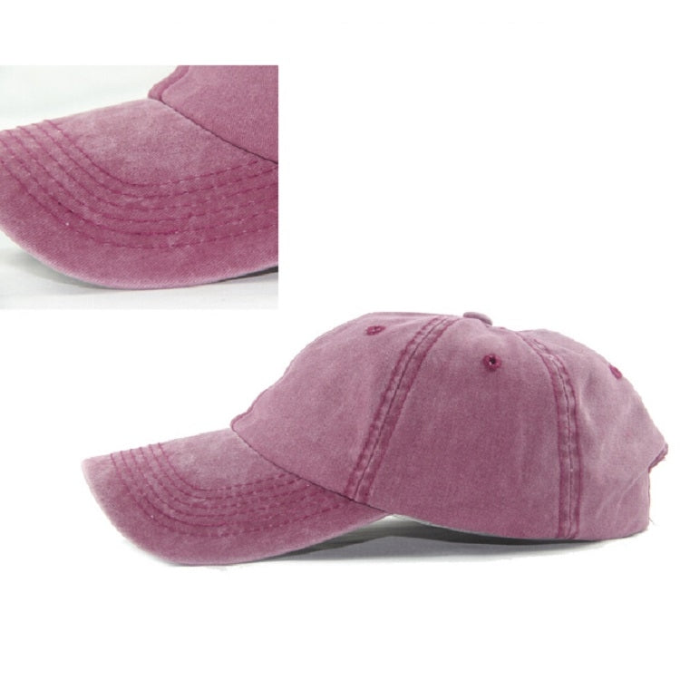Women Solid Color Washable Purified Cotton Baseball Cap Hip Hop Hat