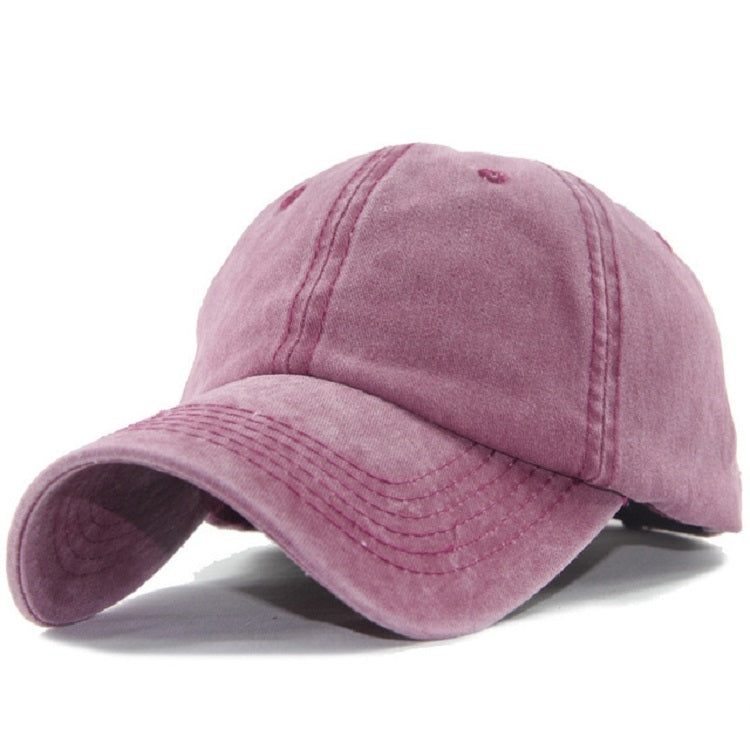 Women Solid Color Washable Purified Cotton Baseball Cap Hip Hop Hat