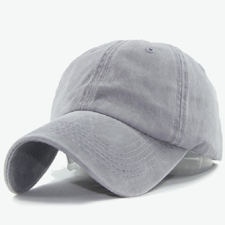 Women Solid Color Washable Purified Cotton Baseball Cap Hip Hop Hat