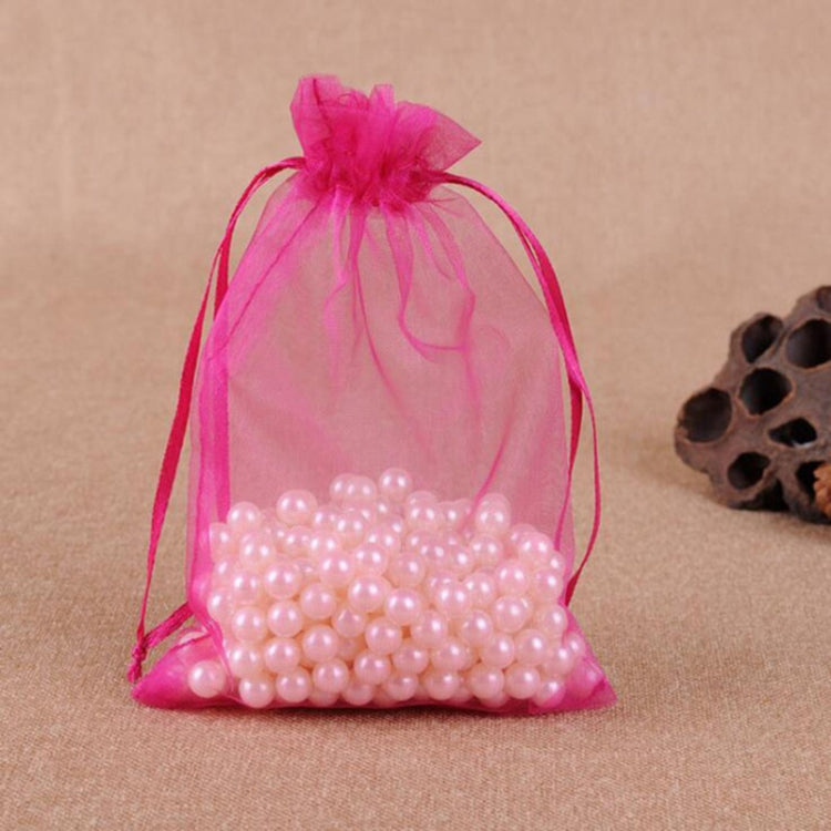 100 PCS Gift Bags Jewelry Organza Bag Wedding Birthday Party Drawable Pouches, 7X9cm