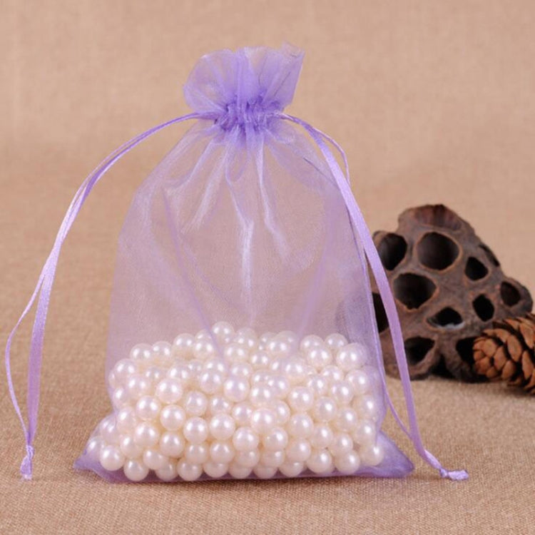 100 PCS Gift Bags Jewelry Organza Bag Wedding Birthday Party Drawable Pouches, 7X9cm