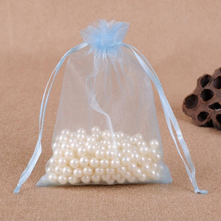 100 PCS Gift Bags Jewelry Organza Bag Wedding Birthday Party Drawable Pouches, 10x15cm