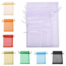 Load image into Gallery viewer, 100 PCS Gift Bags Jewelry Organza Bag Wedding Birthday Party Drawable Pouches, 13X18cm