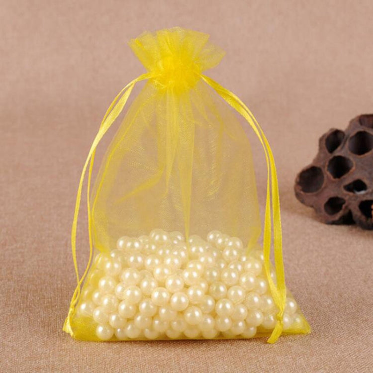 100 PCS Gift Bags Jewelry Organza Bag Wedding Birthday Party Drawable Pouches, 13X18cm