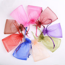 Load image into Gallery viewer, 100 PCS Gift Bags Jewelry Organza Bag Wedding Birthday Party Drawable Pouches, 20x30cm