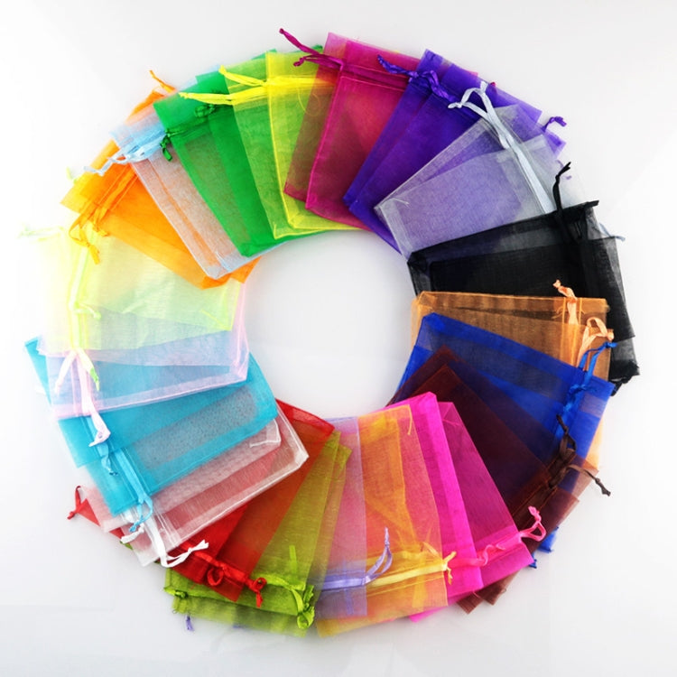 100 PCS Gift Bags Jewelry Organza Bag Wedding Birthday Party Drawable Pouches, 20x30cm