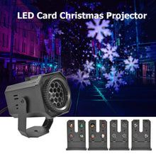 Load image into Gallery viewer, 8W LED Stage Lighting Christmas Snowflake Pattern Projection Lamp Effect Laser Light, US Plug, EU Plug