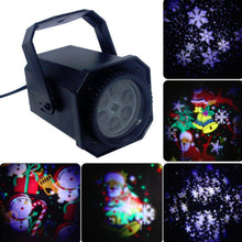 Load image into Gallery viewer, 8W LED Stage Lighting Christmas Snowflake Pattern Projection Lamp Effect Laser Light, US Plug, EU Plug