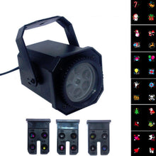 Load image into Gallery viewer, 8W LED Stage Lighting Christmas Snowflake Pattern Projection Lamp Effect Laser Light, US Plug, EU Plug