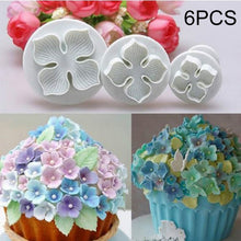 Load image into Gallery viewer, 2 Set Silicone Hydrangea Fondant Cake Decorating Flower Blossom Mold, 3 PCS Hydrangea