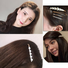 Load image into Gallery viewer, Fashion Jewelry Hairpins Clips Plated Women Pearl Hair Clips Bridal Headdress