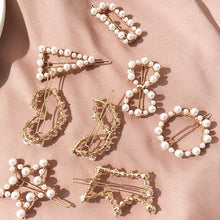 Load image into Gallery viewer, Geometric Irregular Pearl Hairpins Girls Delicate Hair Grip