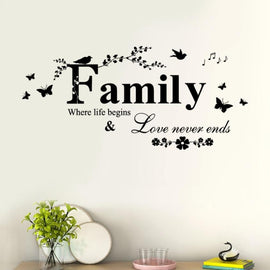 Family English Letter Creative Living Room Porch Decoration Background Wall Stickers