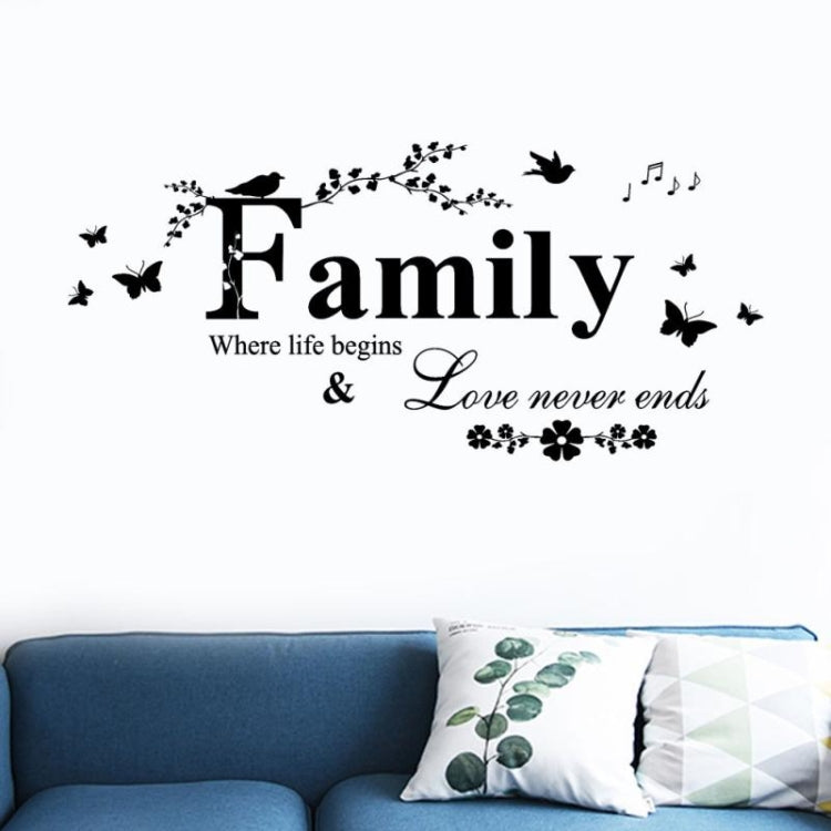 Family English Letter Creative Living Room Porch Decoration Background Wall Stickers