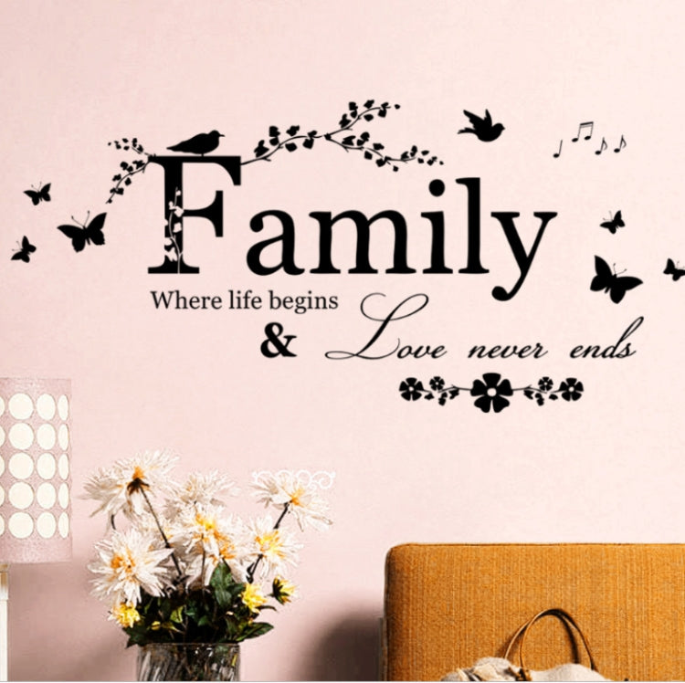 Family English Letter Creative Living Room Porch Decoration Background Wall Stickers