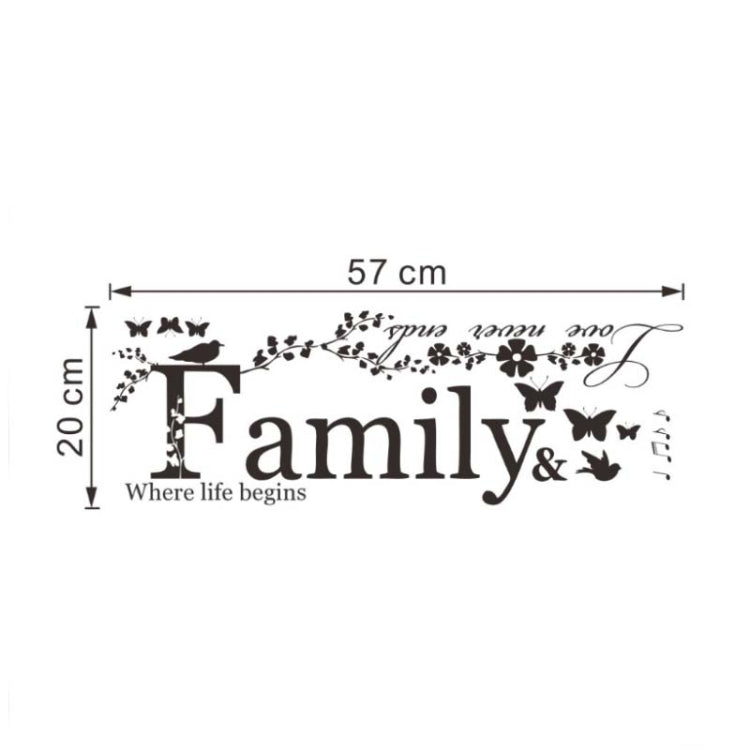 Family English Letter Creative Living Room Porch Decoration Background Wall Stickers