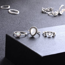 Load image into Gallery viewer, 14 PCS/Set Punk Vintage Hollow Carved Diamond Waterdrop Flower Moon Ring Set
