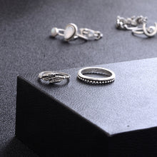 Load image into Gallery viewer, 14 PCS/Set Punk Vintage Hollow Carved Diamond Waterdrop Flower Moon Ring Set