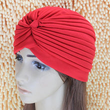 Load image into Gallery viewer, Holiday Stretchy Turban Head Wrap Band Sleep Hat Ear Cap