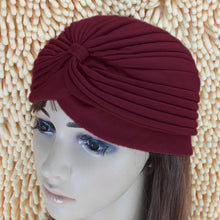Load image into Gallery viewer, Holiday Stretchy Turban Head Wrap Band Sleep Hat Ear Cap