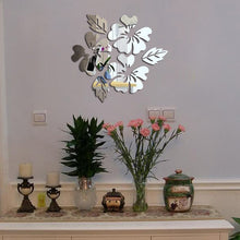 Load image into Gallery viewer, 2 Sets Flower Pattern Wall Sticker Home Decor 3D Wall Decal Art DIY Mirror Wall Stickers Living Room Decoration
