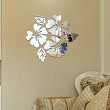 Load image into Gallery viewer, 2 Sets Flower Pattern Wall Sticker Home Decor 3D Wall Decal Art DIY Mirror Wall Stickers Living Room Decoration