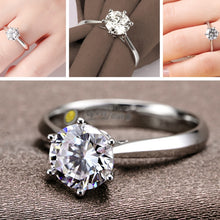 Load image into Gallery viewer, Woman CZ Crystal Wedding Engagement Finger Rings Super Shinning Cubic Zirconia Fine Jewelry, 10, 6, 7, 8, 9