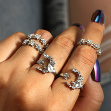 Load image into Gallery viewer, 5 PCS/Set Vintage Women Star Moon Adjustable Ring Set