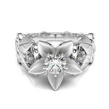 Load image into Gallery viewer, Fashion Rose with Diamond Women Wedding Ring, 6, 7, 8, 9, 10