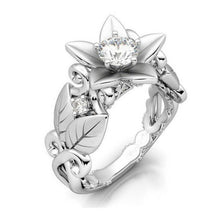 Load image into Gallery viewer, Fashion Rose with Diamond Women Wedding Ring, 6, 7, 8, 9, 10