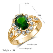 Load image into Gallery viewer, Fashion Vintage Oval Green Gem Diamond Ring, 7, 8, 9, 10