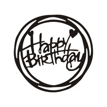 Load image into Gallery viewer, Round Happy Birthday Knife Die DIY Clip Book Album Greeting Card Making Stencil, Round Happy Birthday Shape