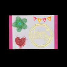 Load image into Gallery viewer, Round Happy Birthday Knife Die DIY Clip Book Album Greeting Card Making Stencil, Round Happy Birthday Shape