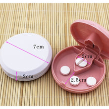 Load image into Gallery viewer, Round Medicine Cutter Stainless Steel Blade Plastic Medicine Dispensing Box