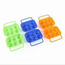 Load image into Gallery viewer, Portable Handle 6 Eggs Plastic Container Egg Storage Box Case, 6 Eggs Green, 6 Eggs Orange, 6 Eggs Blue