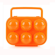 Load image into Gallery viewer, Portable Handle 6 Eggs Plastic Container Egg Storage Box Case, 6 Eggs Green, 6 Eggs Orange, 6 Eggs Blue
