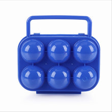 Load image into Gallery viewer, Portable Handle 6 Eggs Plastic Container Egg Storage Box Case, 6 Eggs Green, 6 Eggs Orange, 6 Eggs Blue