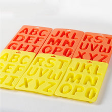 Load image into Gallery viewer, A-Z 3pcs Letter Ice Cube Ice Box Silicone Ice Tray Set, 3 in 1 LetterShalpe(Yellow), 3 in 1 LetterShalpe(Orange)