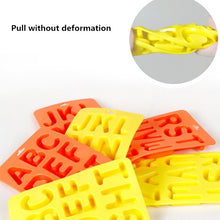 Load image into Gallery viewer, A-Z 3pcs Letter Ice Cube Ice Box Silicone Ice Tray Set, 3 in 1 LetterShalpe(Yellow), 3 in 1 LetterShalpe(Orange)