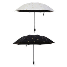 Load image into Gallery viewer, Feather Pattern Umbrella Dual-Use Three Folding Manual Control Portable Sunscreen Rain Umbrellas Windproof Parasol