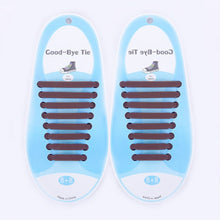 Load image into Gallery viewer, 16 PCS / Set Running No Tie Shoelaces Fashion Unisex Athletic Elastic Silicone ShoeLaces