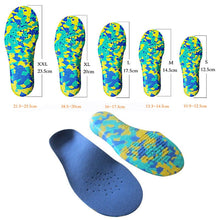 Load image into Gallery viewer, One Pair Children Flat Feet Arch Support Insoles Orthopedic Shoe Insole, 23-25cm, 26-28cm, 29-31cm, 32-34cm, 35-37cm