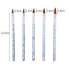 Load image into Gallery viewer, 5pcs /Set Nail Crystal Brush Sculpting Pen Painting And Sculpting Nail Salon Tools