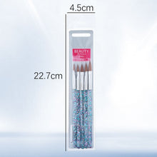 Load image into Gallery viewer, 5pcs /Set Nail Crystal Brush Sculpting Pen Painting And Sculpting Nail Salon Tools